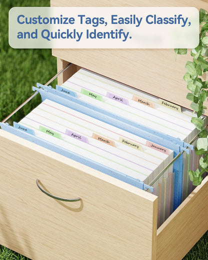 ANSOOK Wheat Straw Expandable Hanging File Folders Legal Size,7 Pockets 1.2" Accordion File Organizer,3 Pack Filing Cabinet Folders with Hooks,Large Capacity File Folder with Tabs,Hang File for Frame