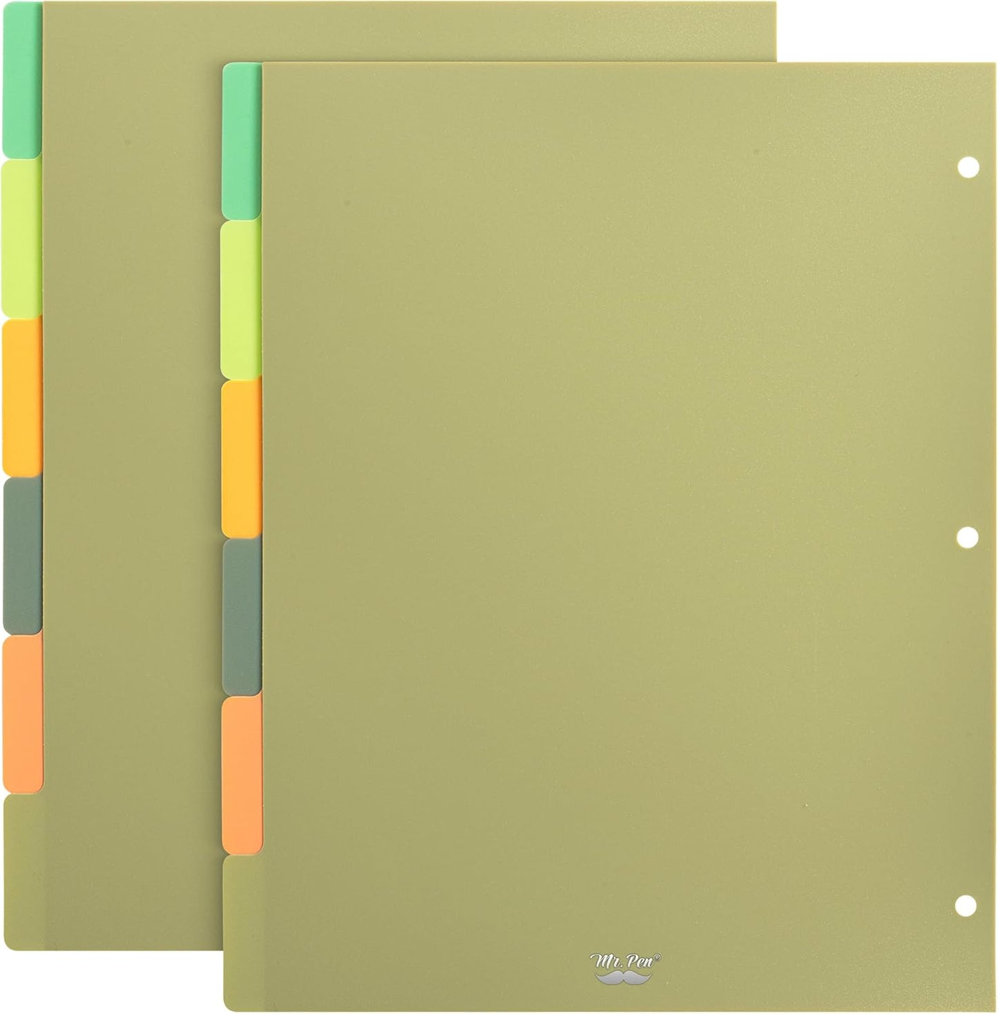 Mr. Pen- Binder Dividers, 6 Tab Dividers, Pack of 2 Sets (12 Dividers Total), Dividers