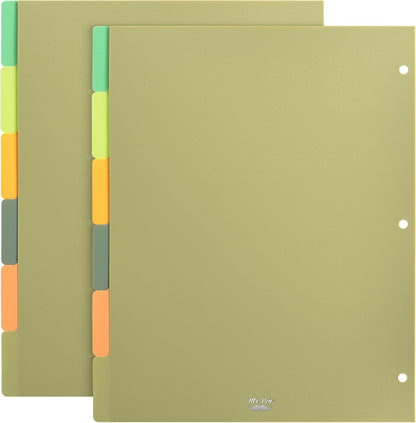 Mr. Pen- Binder Dividers, 6 Tab Dividers, Pack of 2 Sets (12 Dividers Total), Dividers