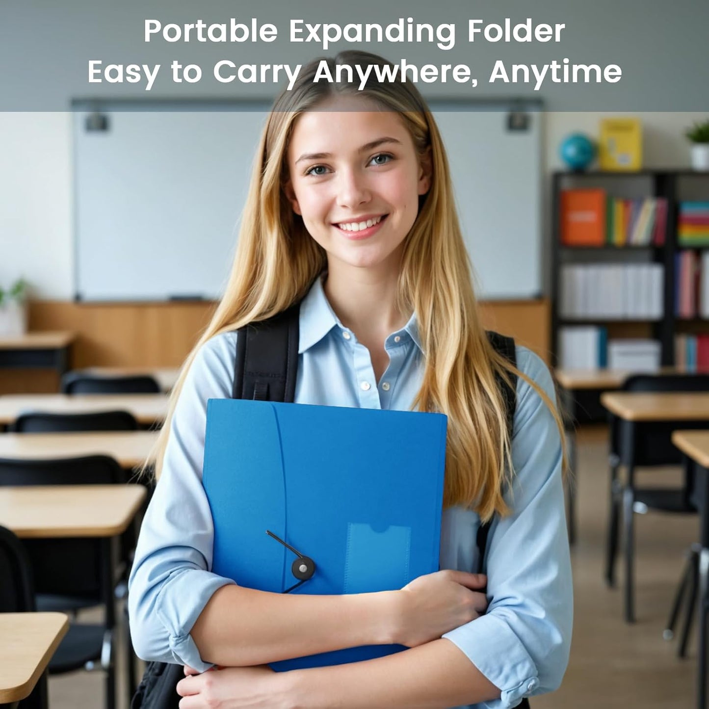 3 Pack 7 Pocket Accordian File Organizer, Expanding File Folder with Labels, Plastic Expandable File Folder for Documents Letter Size A4 Papers