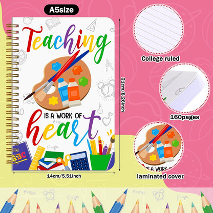 Resurhang 6 Pack A5 Composition Notebook Marble Spiral Notebooks Preppy Cute Aesthetic Hardcover Ruled Composition Books with Ballpoint Pens for School Day Classroom Prize, 5.8 x 8.3 Inch