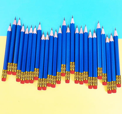 Adhere 25pcs Golf Pencils with Eraser Pre sharpened Hexagon half Wooden Pencils Graphite 2B for Golf Event Scoring,Classroom,Wedding,Company Meetings,Pew, Pocket (Nature)