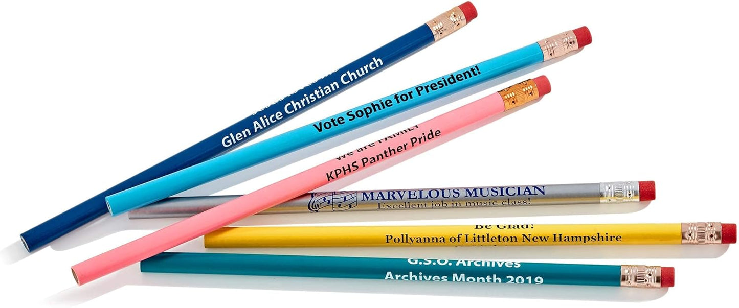 Pencil Guy Promotional Personalized Imprinted Round Pencils.-500 per box