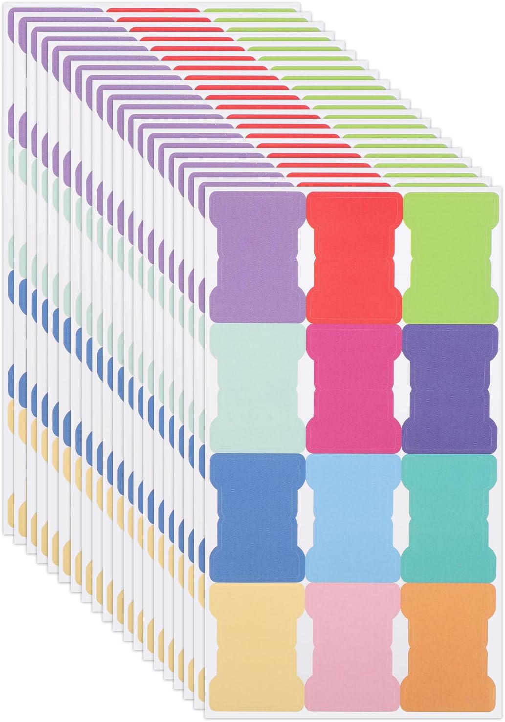 20 Sheets/240 Pieces Sticky Index Tabs, Double Sided Book Page Markers Tabs Blank Monthly Tabs Writable Sticky Notes Flags Self Adhesive Planner Stickers for Labeling (Rainbow Blank)