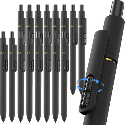 Hiacry 8 Pcs Gel Pens - 0.7mm Fine Point Smooth Writing Black Ink, Quick-Dry Long Lasting Fidge Pens, School & Office Supplies for Men Women