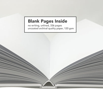 CovoBook™ Blank Hardcover | Premium Sketchbook Journal Guest Book | Photo Prop Home Decor (Black, Size 9)