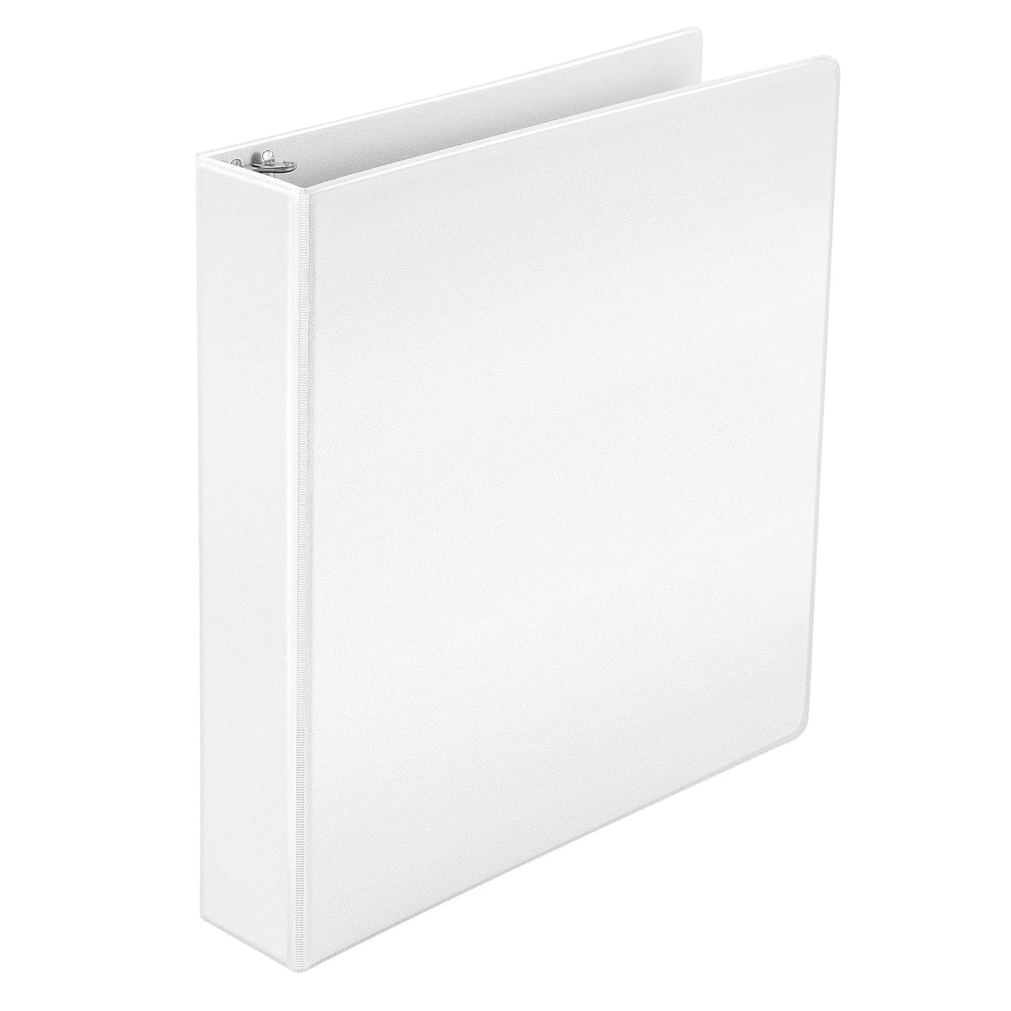 Amazon Basics 3 Ring Binders, 3 Inch D-Ring Organizer for School, Home Office, Paper Storage, White, 2 Pack