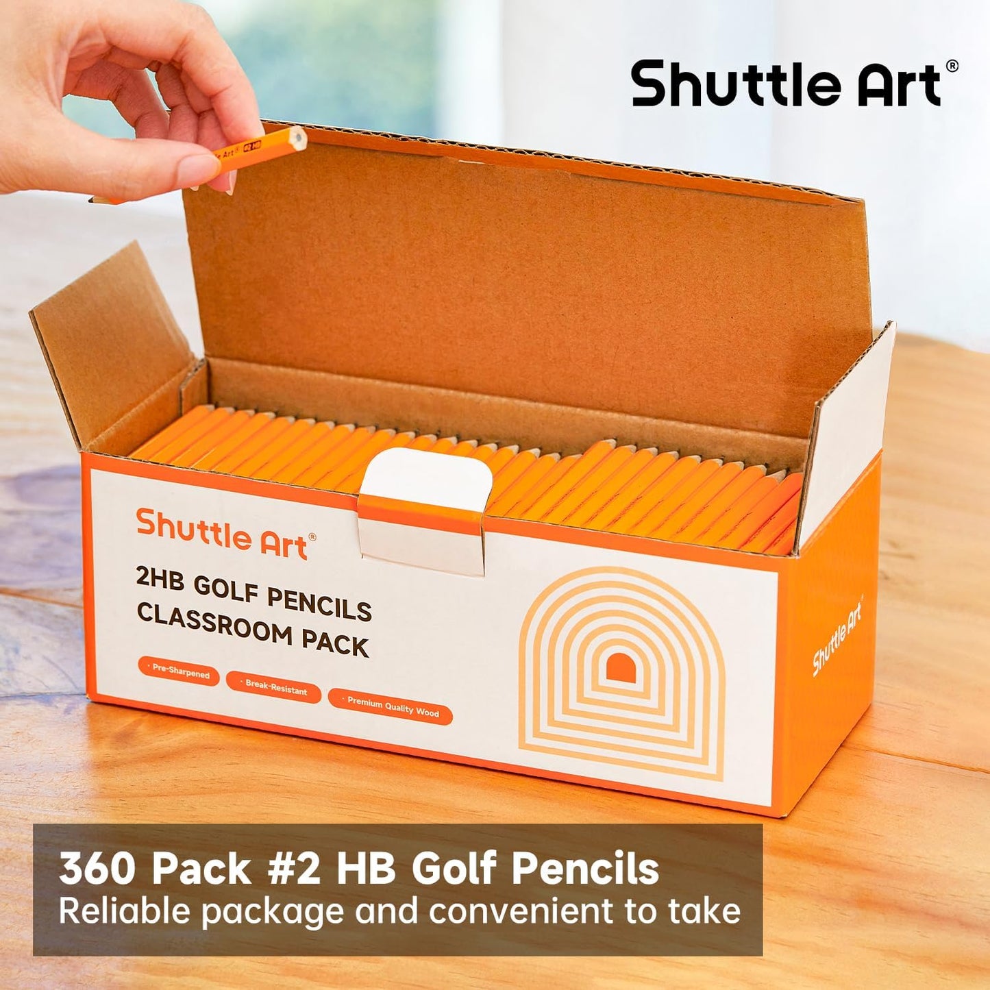 Shuttle Art 108 Pack Golf Pencils With Erasers, #2 HB Pencils Bulk, 3.5” Mini Pencil, Pre-Sharpened Small Pencil for Kids Teachers Classroom Games, Back to School Supplies