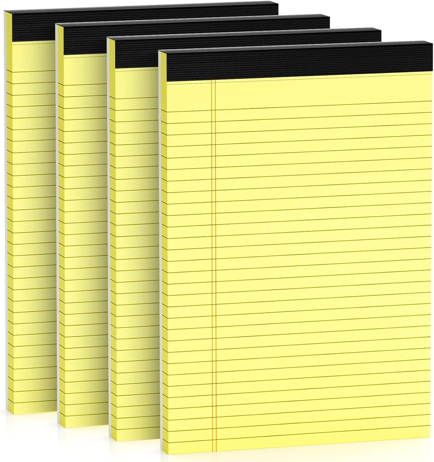 Legal Pads 8.5 x 11 College Ruled Note Pads 8.5 x 11.75 Yellow Notepad 80gsm Lined Paper Pads, 30 Sheets per Pad, 2 Pack Perforated Writing Pads Perfect for Office, Home, School
