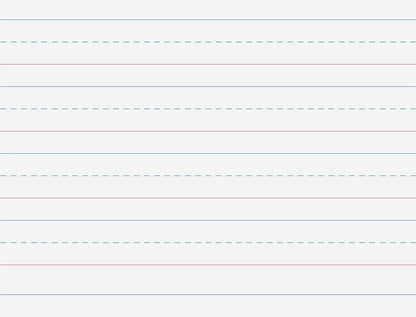 Pacon Handwriting Paper, Zaner-Bloser Grades Pre-K & K, 1-1/8" x 9/16" x 9/16" Ruled 10-1/2" x 8", Ruled Long, 40 Sheets