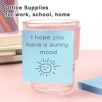Sticky Notes 3x3 Self-Stick Notes Bright Colors Sticky Notes 4 Pads 100 Sheets/Pad (Yellow)