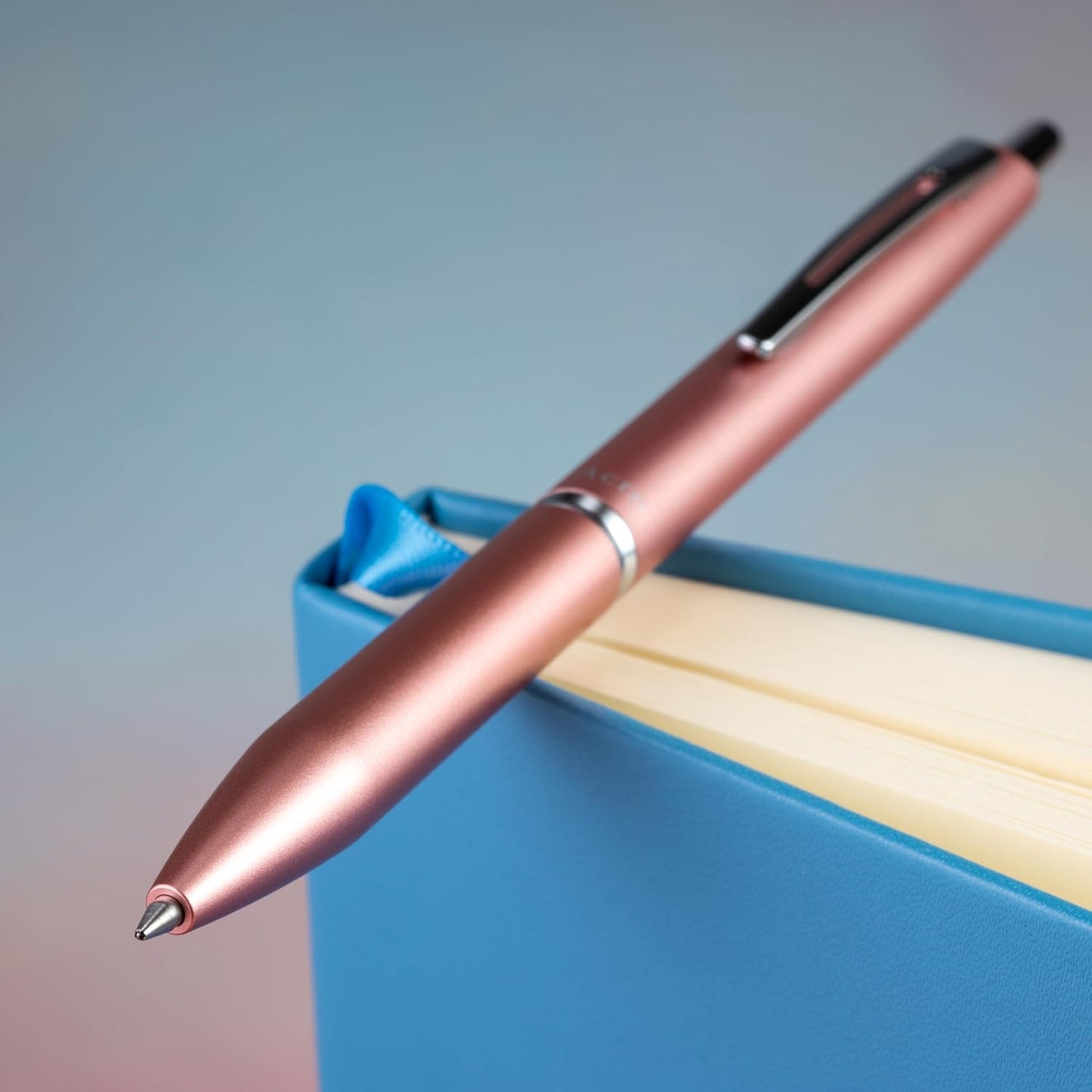 PILOT Acroball 1000 Ultra-Premium Refillable & Retractable Ball Point Pen, Gold Barrel, Fine Point, Black Ink, Single Pen (13662).