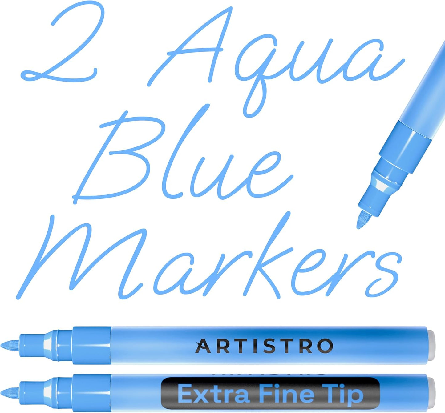 ARTISTRO 2 Gold Acrylic Paint Markers - 0.7mm Extra Fine-Tip Metallic Paint Pens - Perfect for Crafting, Art Projects, & More
