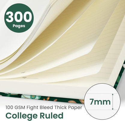 Lined Spiral Notebook Journal for Work, 300 Pages Thick B5 (7.1"x10") College Ruled Journal for Women & Writing, Hardcover Notebook for Note Taking, Perfect for Office Home School Supplies, Purple