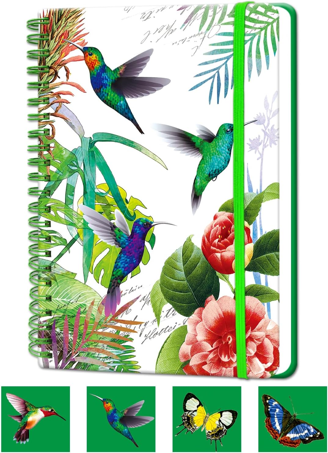 Melurika A5 Hardcover Spiral Notebook, 4 Pack 5.7x8.5 Inches Lined Journal 160 Pages College Ruled Spiral Bound Notebooks Gifts for Writing Note Taking Study Work Meeting and Travel