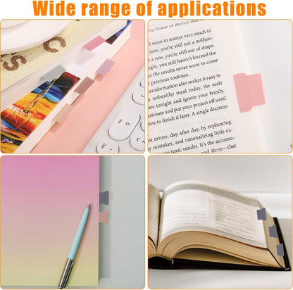 20 Sheets/240 Pieces Sticky Index Tabs, Double Sided Book Page Markers Tabs Blank Monthly Tabs Writable Sticky Notes Flags Self Adhesive Planner Stickers for Labeling (Bohemia)
