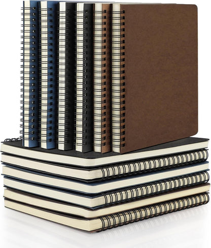 EUSOAR Spiral Lined Notebook, A5 3packs 5.5"X8.3" 120 Pages Lined Travel Notebooks Journal, Memo Notepad Sketchbook, Students College Office Business Diary Ruled Spiral Book Journal-3Colors Covers