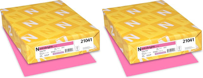 Astrobrights® Colored Card Stock, Bright Color Cover Paper, 8 1/2" x 11", FSC® Certified, 65 Lb, Pulsar Pink™, 250 Count (Pack of 1)