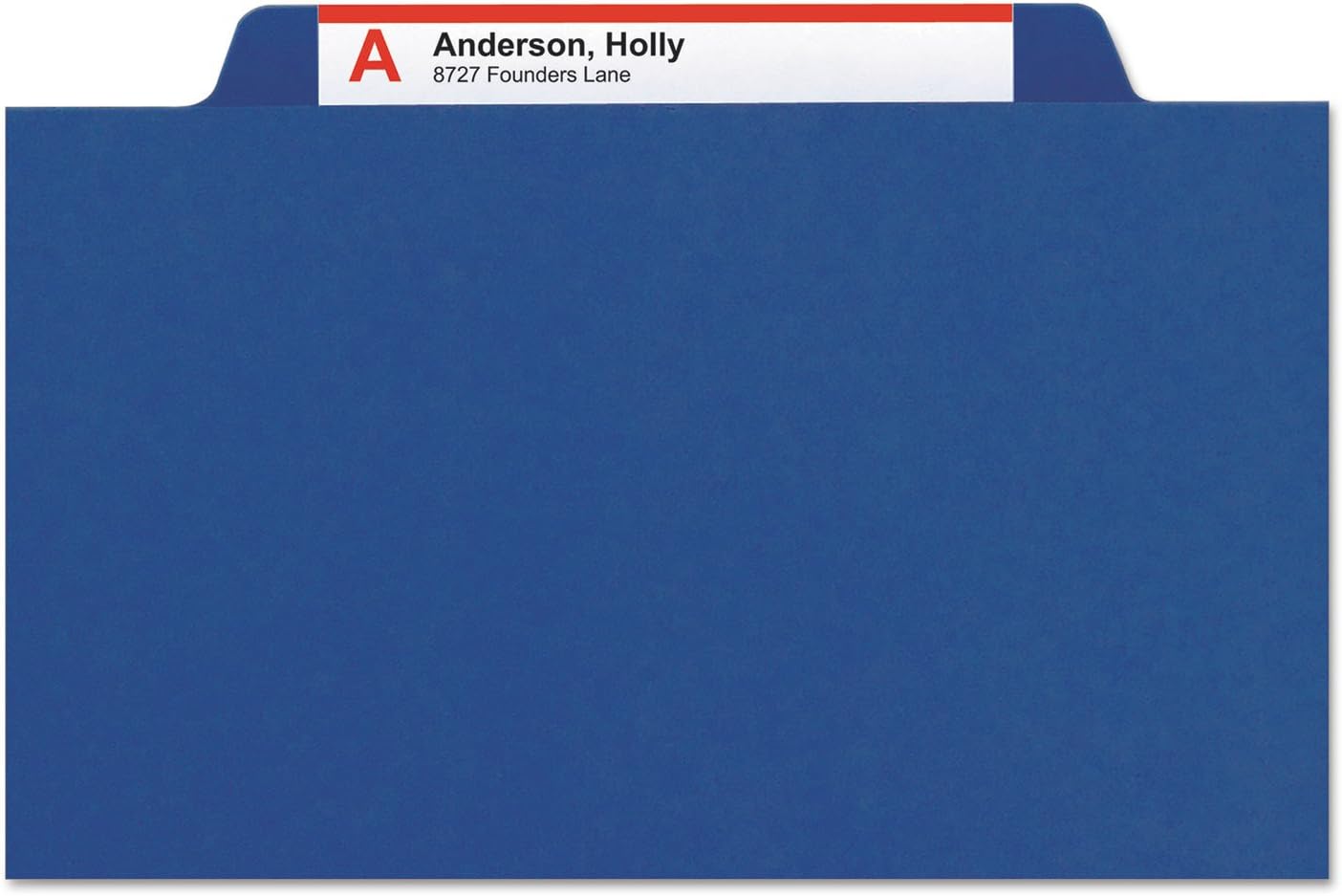 Smead Classification Folder, Letter, 2/5 Right of Center, 1 Divider, Dark Blue, 10 Per Box (13732) (Pack of 1)