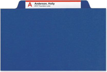 Smead Classification Folder, Letter, 2/5 Right of Center, 1 Divider, Dark Blue, 10 Per Box (13732) (Pack of 1)