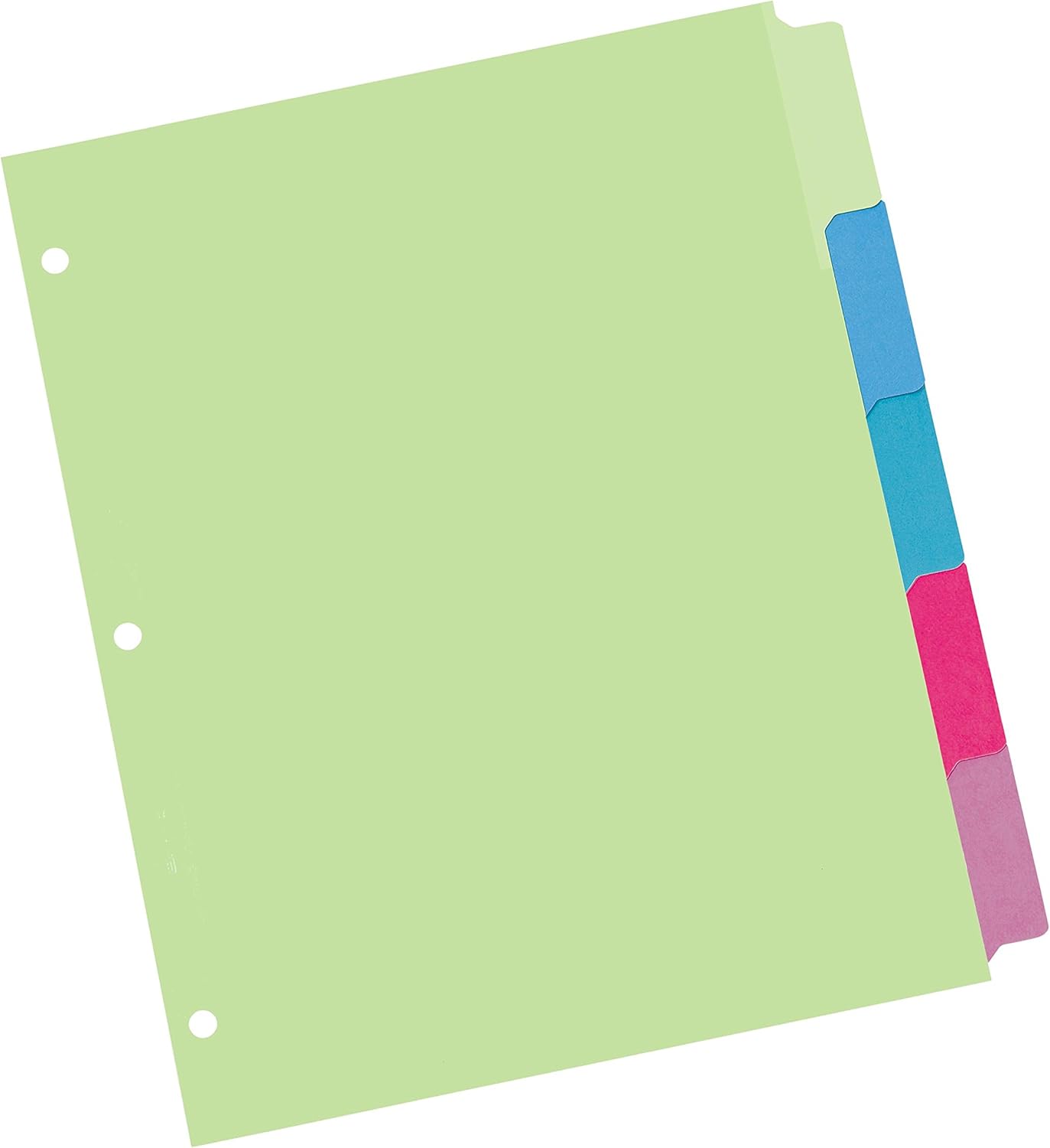 Avery Big Tab Write & Erase Dividers, 5 Multicolor Tabs, 1 Set (23180)