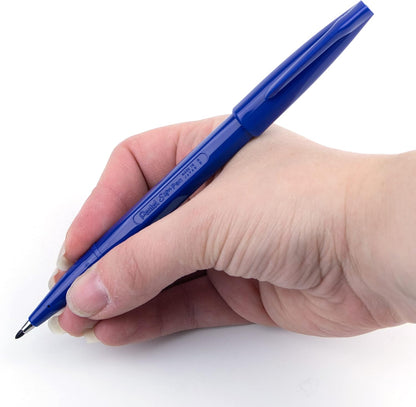 Pentel Sign Pen, Fiber-Tipped, Black Ink (S520-A), Box of 12