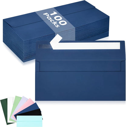 50 Pack #10 Business Envelopes, Sage Green Standard Envelopes Self Seal, Letter Size Mailing Envelopes for Checks Letters Invoices Statements Birthday Graduation Wedding, 4 1/8 x 9 1/2 Inch