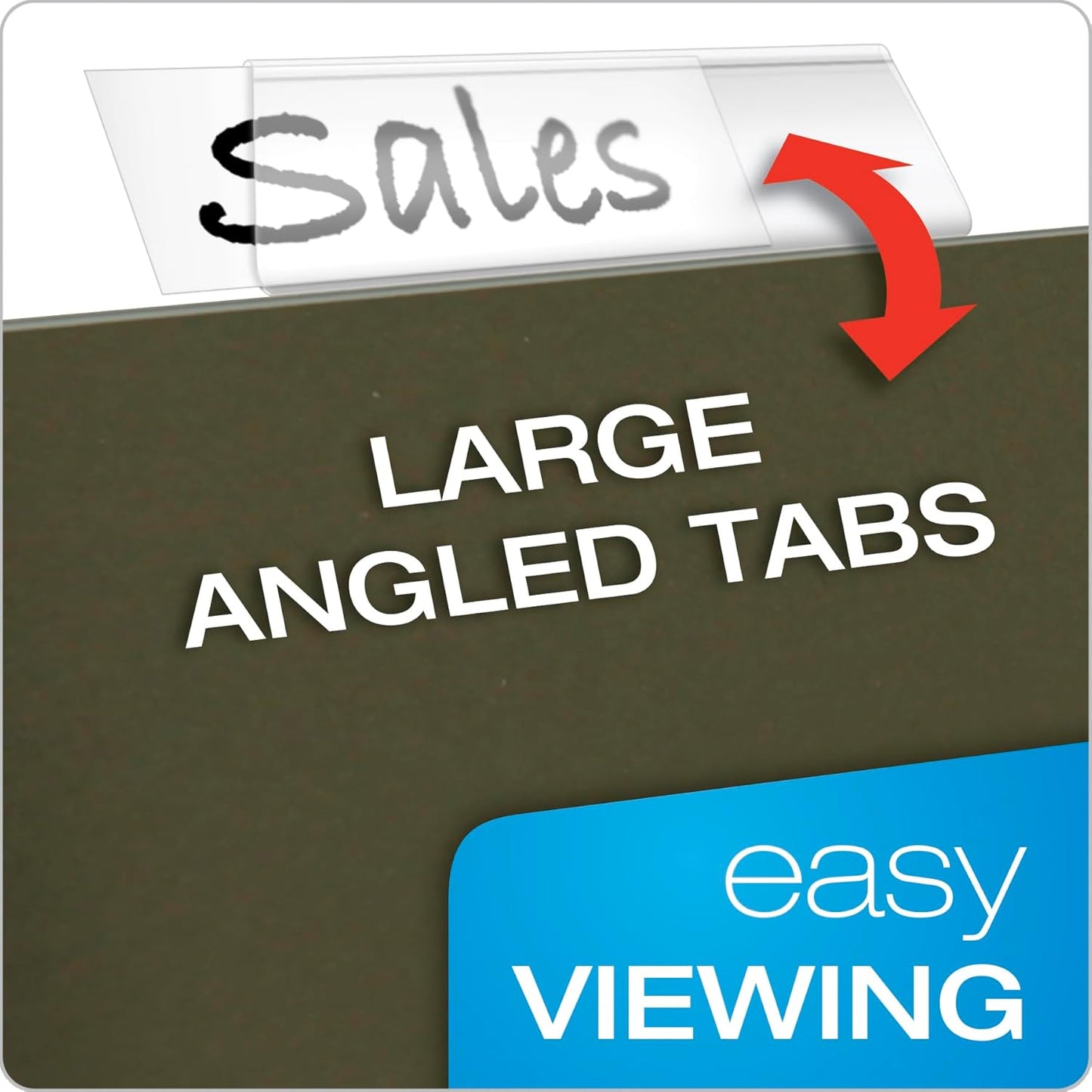 Pendaflex Hanging Folder Tabs, 2", Clear Yellow, 25 Tabs and Inserts per Pack (42 YEL)