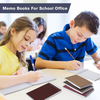 Thenshop 100 Pads Spiral Memo Pads Bulk 3 x 5 Inch Small Pocket Notepad Top Bound Lined 60 Sheets Mini Notebooks for School College Office Home Supplies (Fresh Colors)