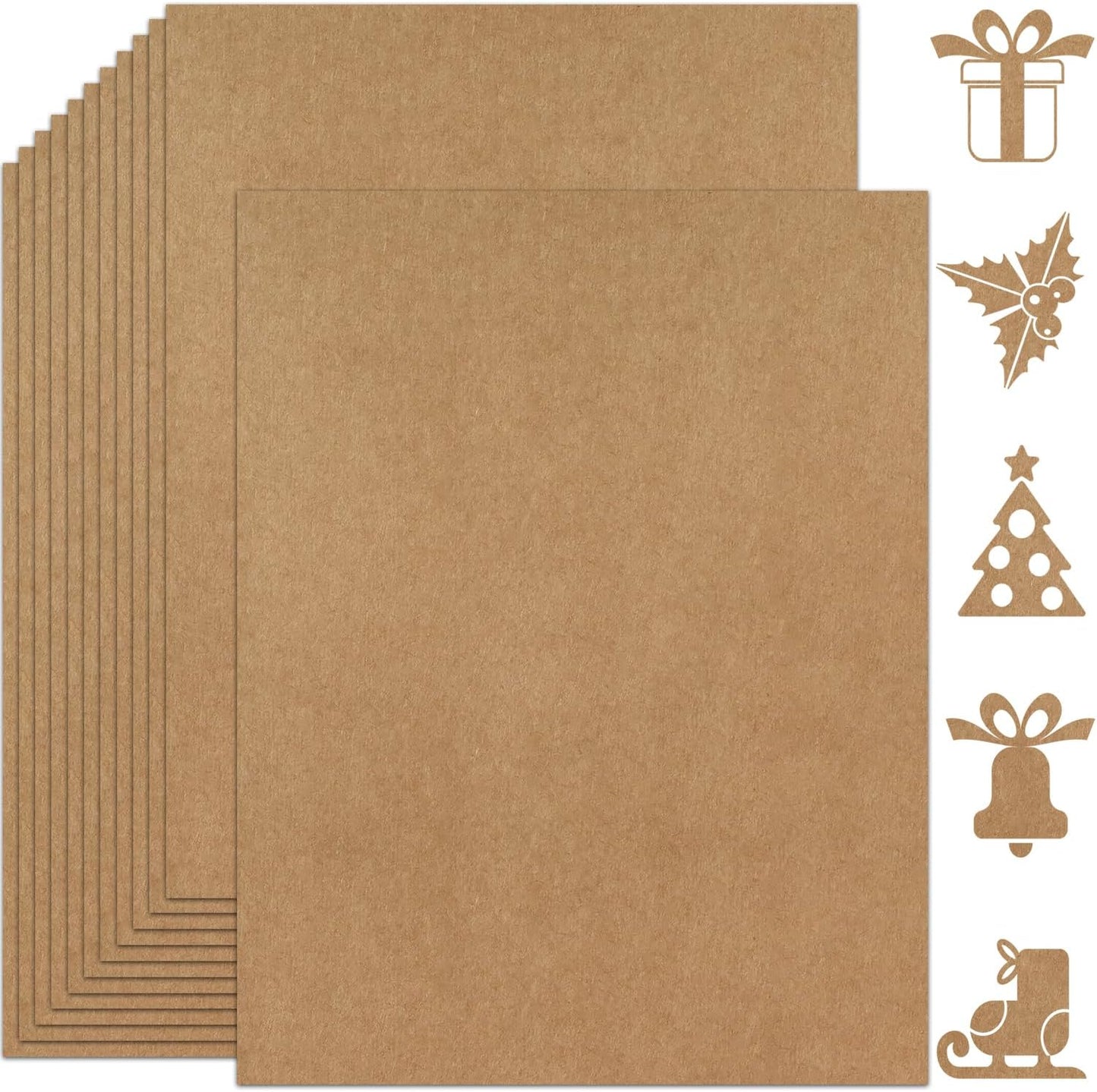 25 Sheets Black Cardstock Paper 8.5'' x 11'', 250gsm/92lb Thick Paper for Scrapbook, Invitations, Printing and DIY Cards