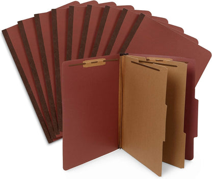 10 Blue Legal Size Classification Folders - 2 Divider 2 Inch Tyvek expansions - Durable 2 Prongs Designed to Organize Standard Law Client Files, Office Reports - Legal Size, 8 3/4 x 14 3/4, 10 Folders