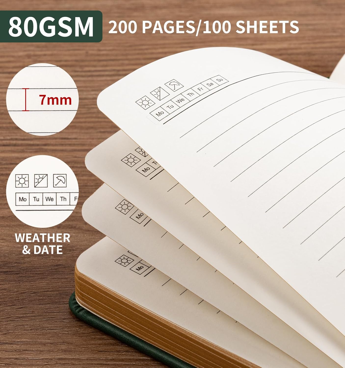 Lined Journal Notebook, A5 200 Pages Leather Journals For Writing Women & Men Travel,business,work & School,college Ruled Notebooks Hardcover Journaling Notebooks Daily Diary, 5.7'' X 8.3''-Purple