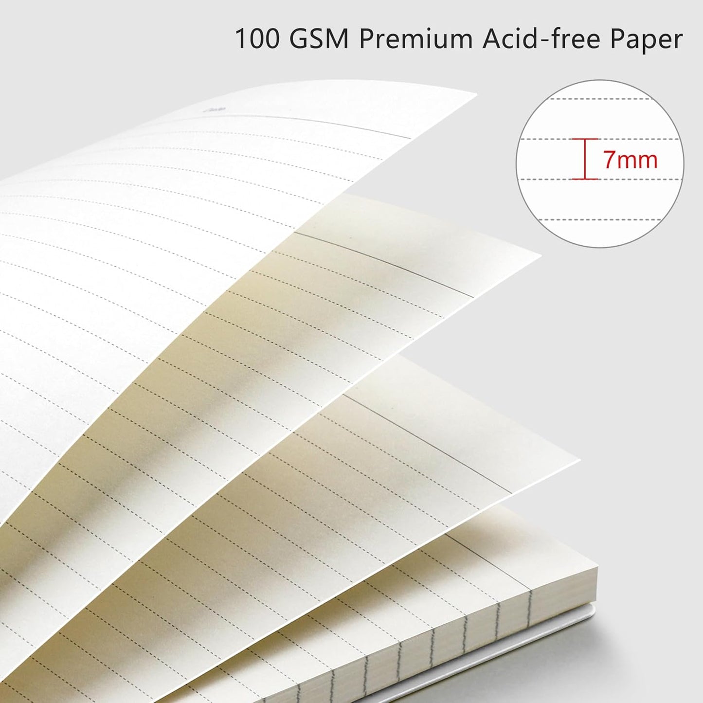 RETTACY Blank Journal Notebook, 3-Pack, 160 Pages per Pack, A5 Medium Size (5.7'' × 8.3''), 100 GSM Thick Paper, Spiral-bound, Flexible Plastic Cover, for Sketching, Drawing, Painting