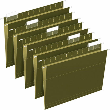 Hanging File Folders, RAZCC 30 Pack Letter Size Reinforced Hanging Folders with Heavy Duty 2 Inch Expansion for Bulky Files, Filing Cabinet, Adjustable Tabs, Green