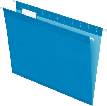Pendaflex Reinforced Hanging File Folders, Letter Size, Bright Green, 1/5 Cut, 25/BX (4152 1/5 BGR)