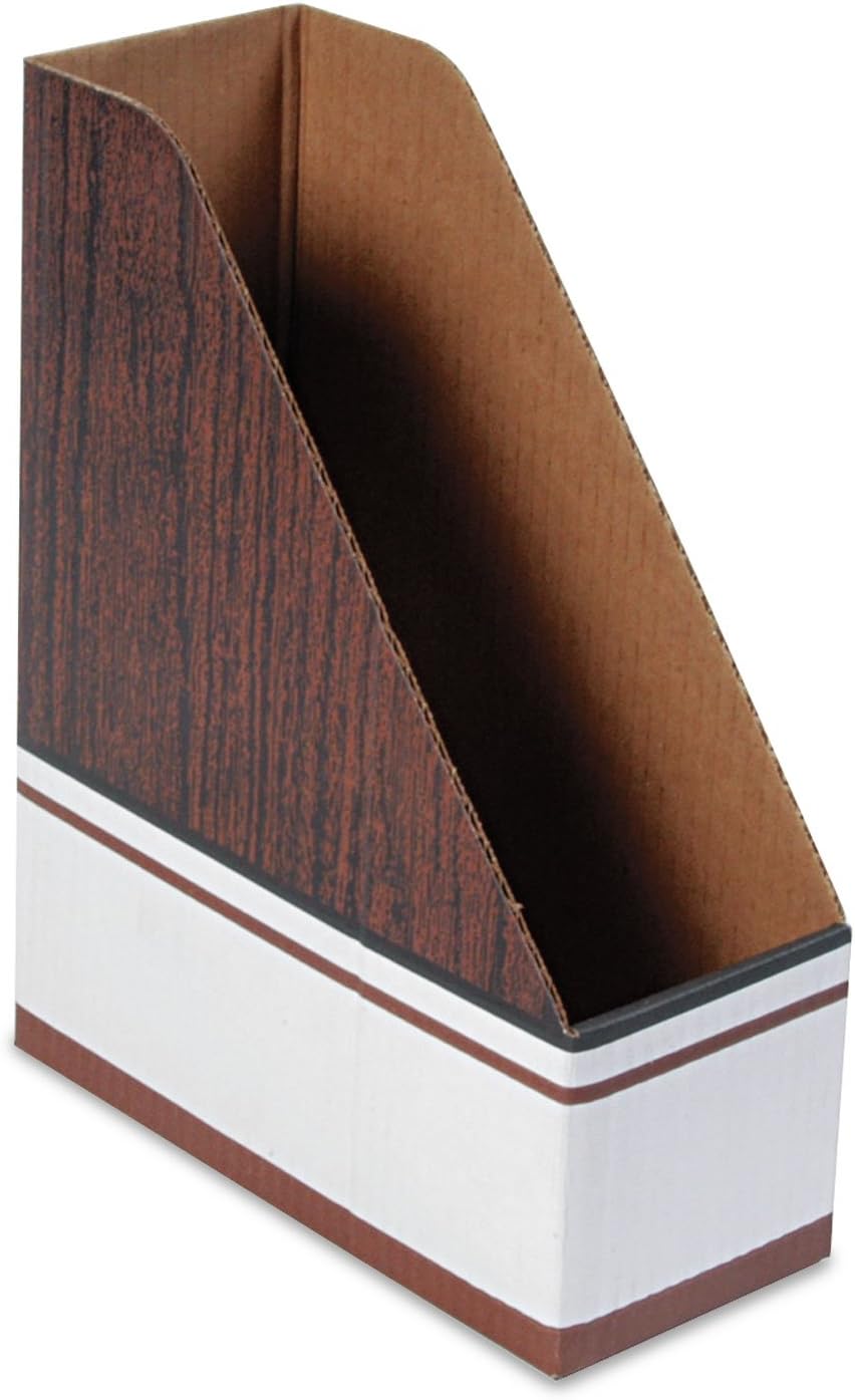 Bankers Box Magazine File Holders, Oversized Letter, Wood Grain, 12 Pack (07224)