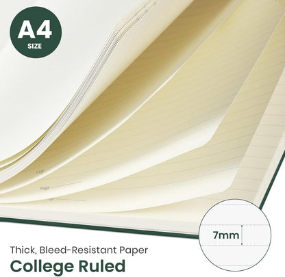 Taja Large Spiral Lined Journal for Women, 8.5" x 11" Notebooks for Work Collge Ruled, A4 Aesthetic Cute Journaling Notebooks for Writing, Plastic Cover, Celestial