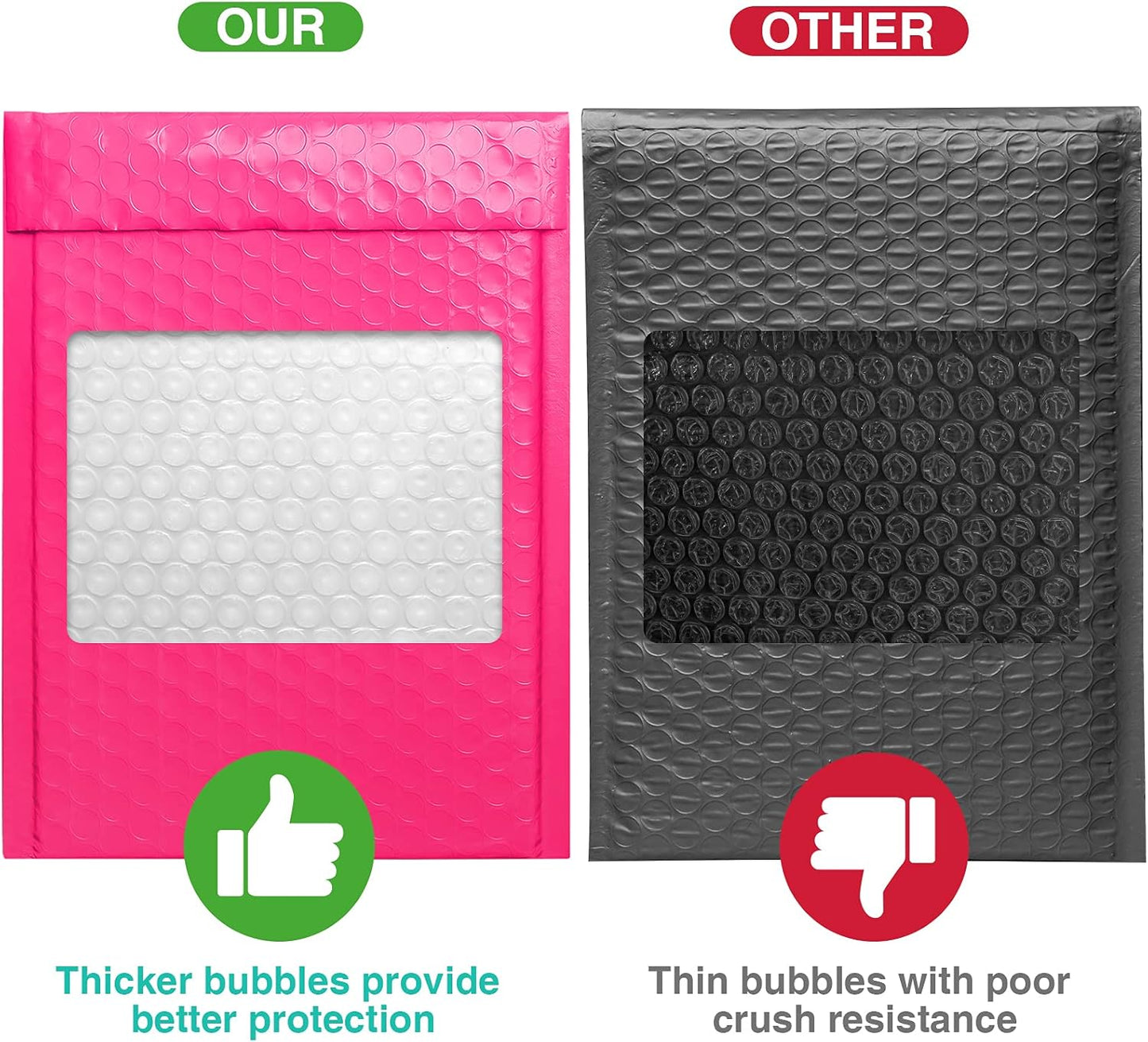 Metronic Bubble Mailers 6x10 Inch 100 Pack Black Usable Size 6x9" Opaque Padded Envelopes Waterproof Bubble Envelopes Cushioning Mailer for Small Business Mailing Makeup Jewelry Gifts