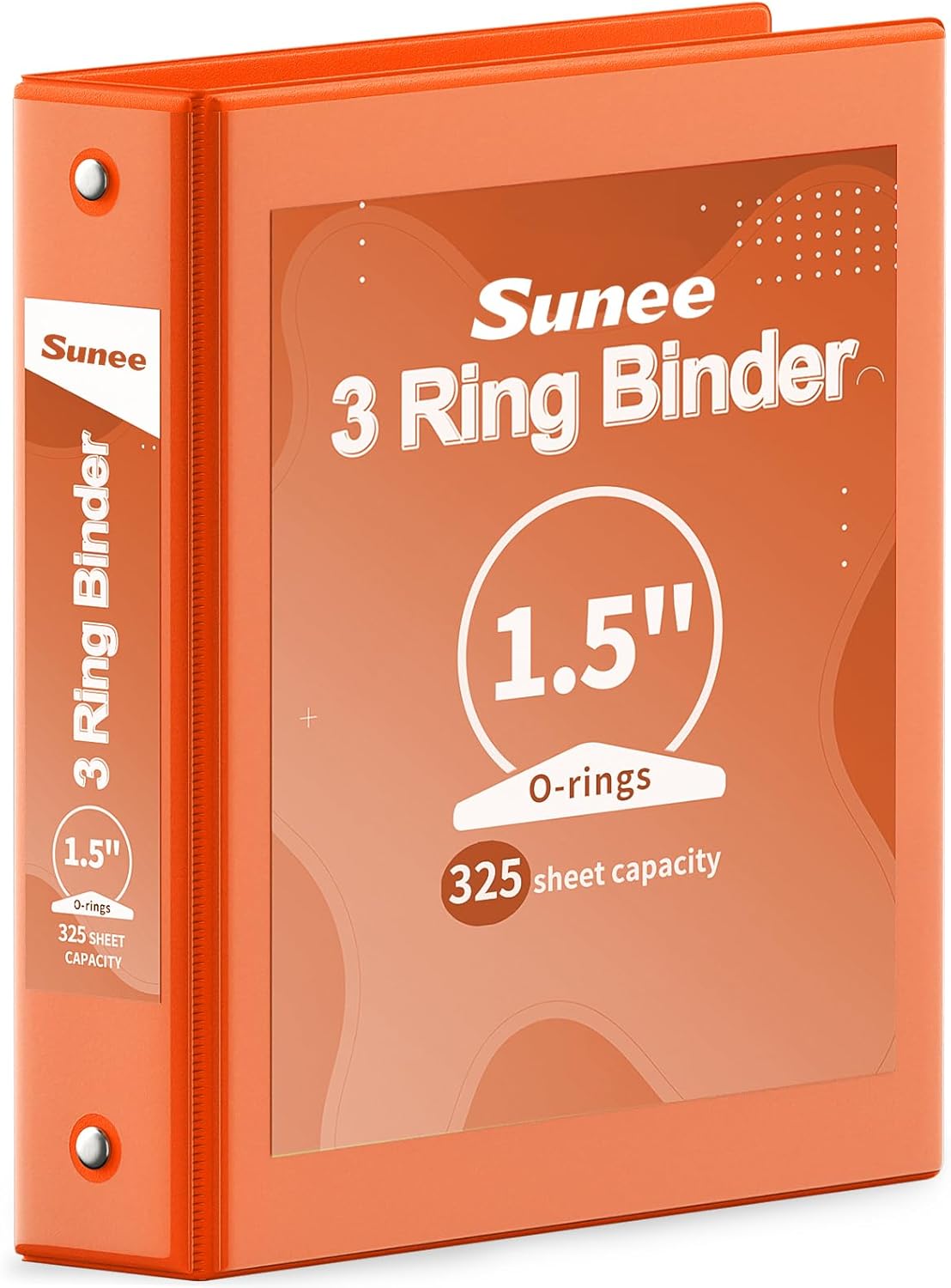 SUNEE 3 Ring Binder 3 Inch 1 Pack, Clear View Binder Three Ring PVC-Free (Fit 8.5x11 Inches) for School or Office Supplies, Pink