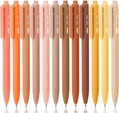 Mr. Pen- Retractable Gel Pens, 12 Pack, Colorful Ink, Fine Point 0.7mm, Fast Dry, Smooth Writing, Cute Pens for Drawing, Writing Planner and School Supplies