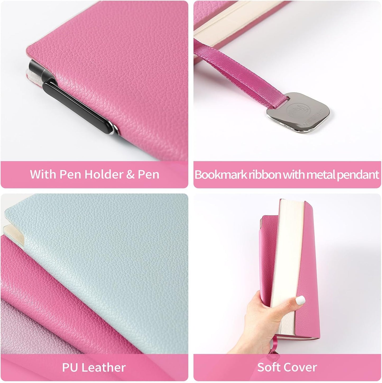 Lined Journal Notebook for Women A5 Softcover Journals for Writing 160 Pages Daily Journaling College Ruled Notebooks for Work School Note Taking, Business 6.38'' X 8.28''