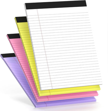 4 Pack Blue Legal Pads 8.5 x 11 Blue Note Pads 8.5 x 11 Notepad 8.5 x 11 Micro Perforated Writing Pads Lined Paper Pads Wide Ruled Pad of Paper 30 Sheets Notebook for Study, To-Do Lists, Office