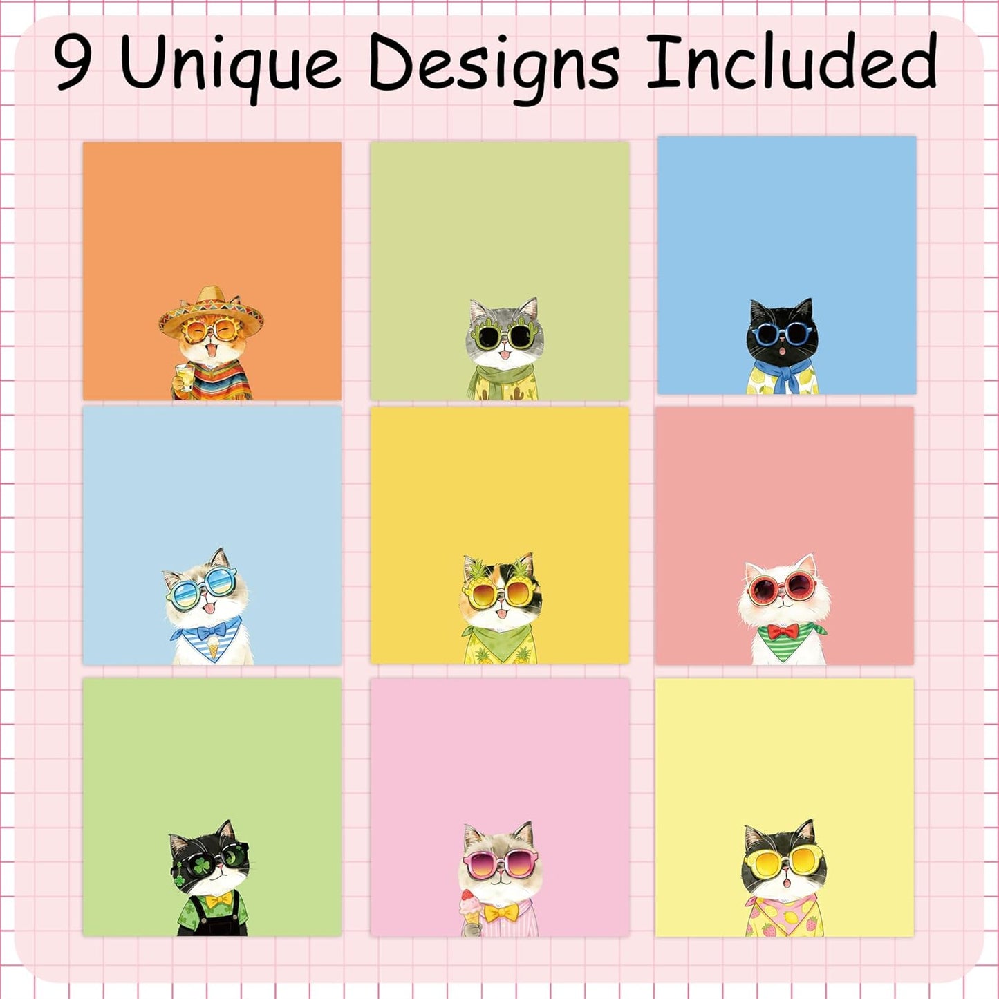Dumpster Fire Sticky Notes 9 Pack, Funny Dumpster Fire Notepads for Work Stress Relief, Cute Self-Stick Memo Note Pads for Office, Humorous Gifts for Coworkers Students School Office Supplies 3×3 Inch