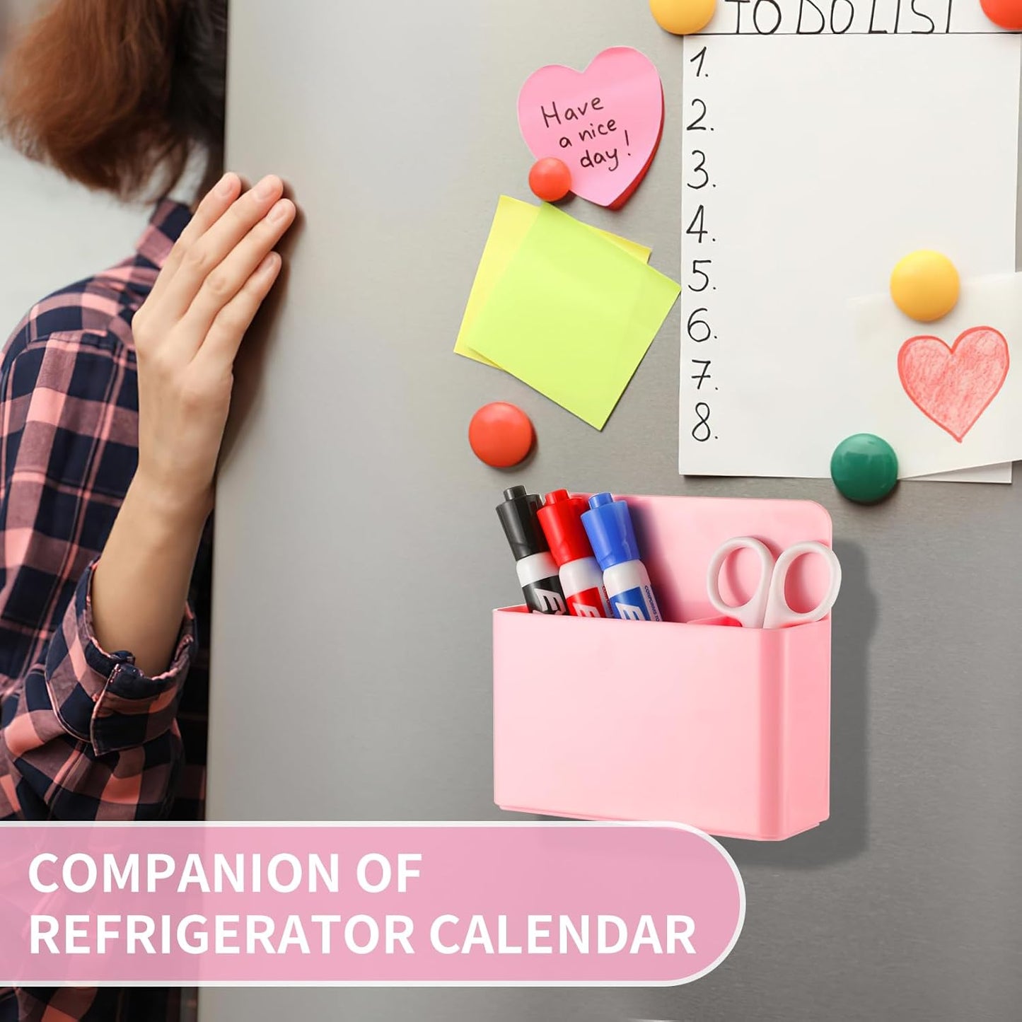 Camelmother 2Magnetic Marker Holder For Whiteboard Dry Erase Marker Holder For Office Refrigerator Fridge Classroom Must (black)