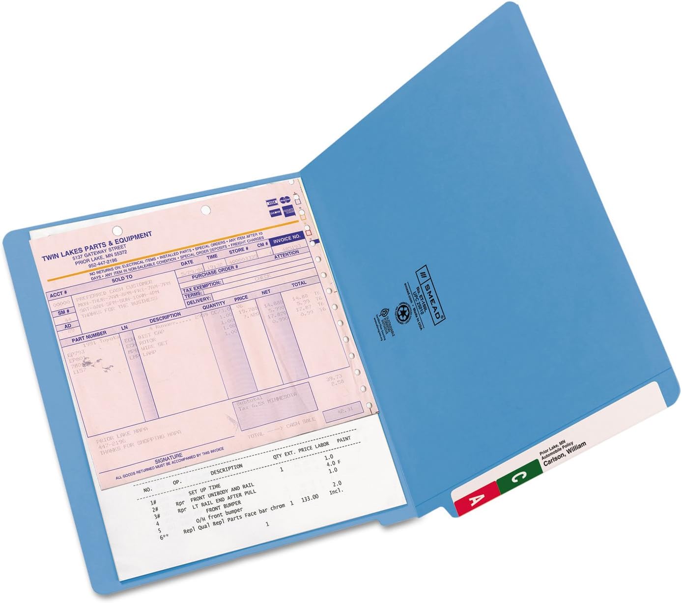 Smead End Tab File Folder, Shelf-Master Reinforced Straight-Cut Tab, Letter Size, Green, 100 per Box (25110)