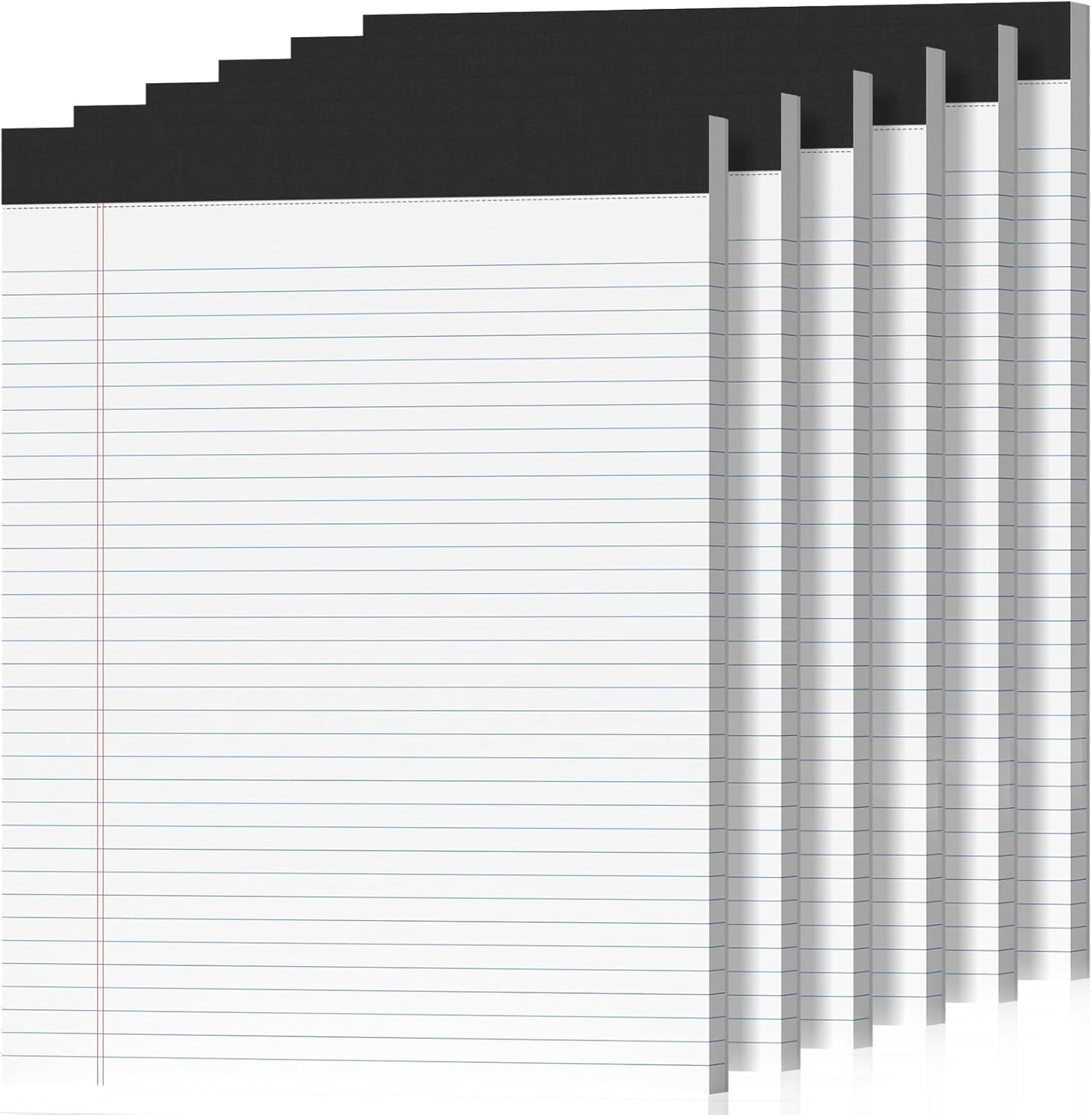 12 Pack Legal Pads 8.5 x 11 College Ruled 600 Sheets Note Pads 8.5 x 11 Inch Notepads Perforated Writing Pads 8.5 x 11 Pads of Paper Lined White Paper, 50 Sheets per Notepad for Home, Office, School