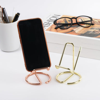 Business Card Holder for Desk, Cute Metal Card Organizers and Office Desk Accessories for Men and Women (Golden)