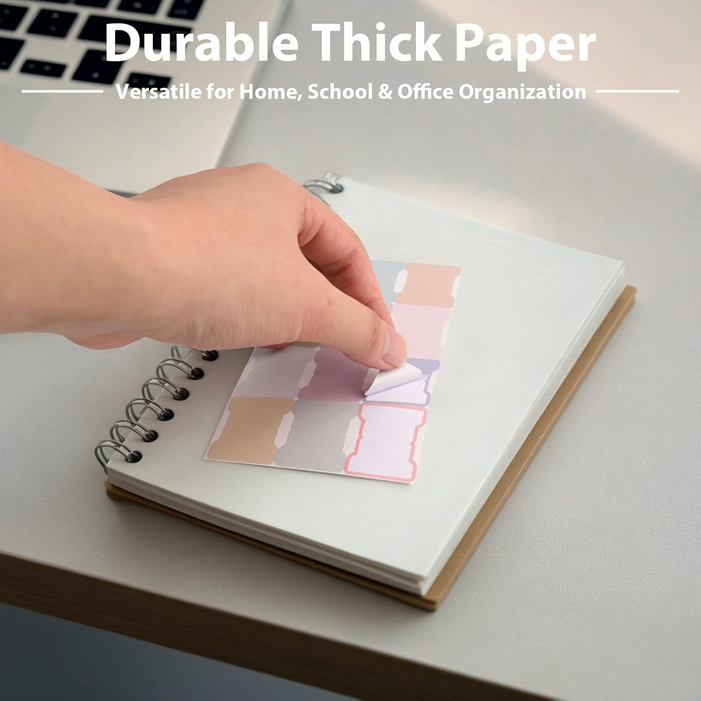 25 Sheets/300 Pieces Sticky Index Tabs Double Sided Post-it Flags Book Page Markers Tabs Self Adhesive Stickers Blank Monthly Tabs Writable Sticky Notes for Labeling (Morandi)