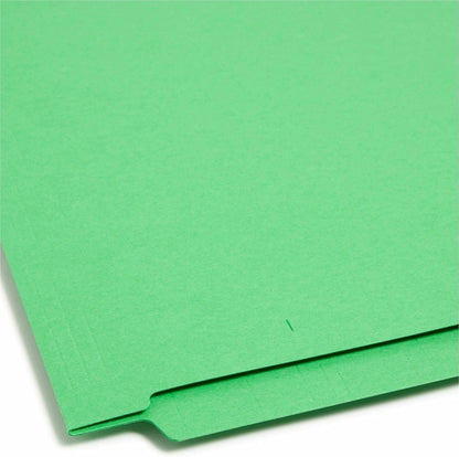 Smead End Tab File Folder, Shelf-Master Reinforced Straight-Cut Tab, Letter Size, Green, 100 per Box (25110)