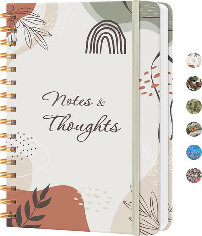 CICPAP Lined Spiral Journal Notebook, A5 College Ruled Notebook for Journaling, Note-Taking, and Daily Planning, Durable Hardcover with an Elegant Design, Purple